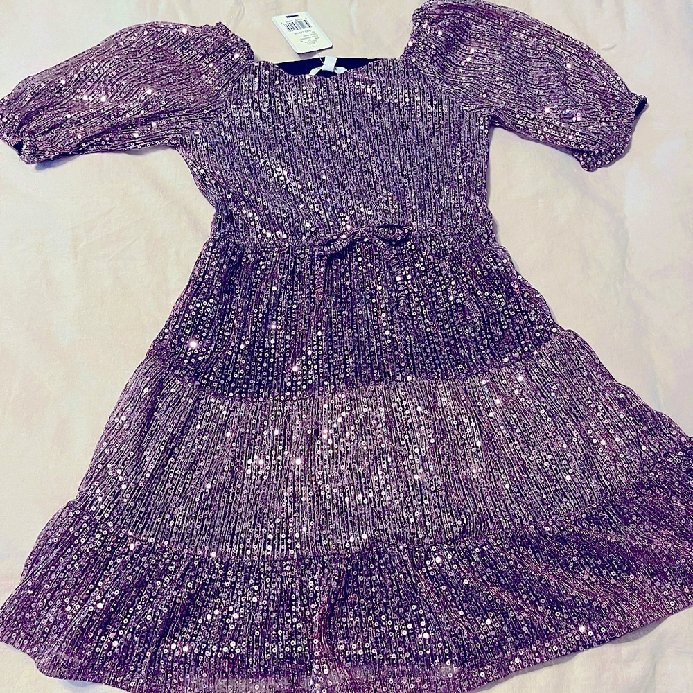 Girls pink sequin Dress